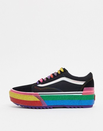 Vans Old Skool Stacked Rainbow Visebojne - Ženske Tenisice | 85641IADV